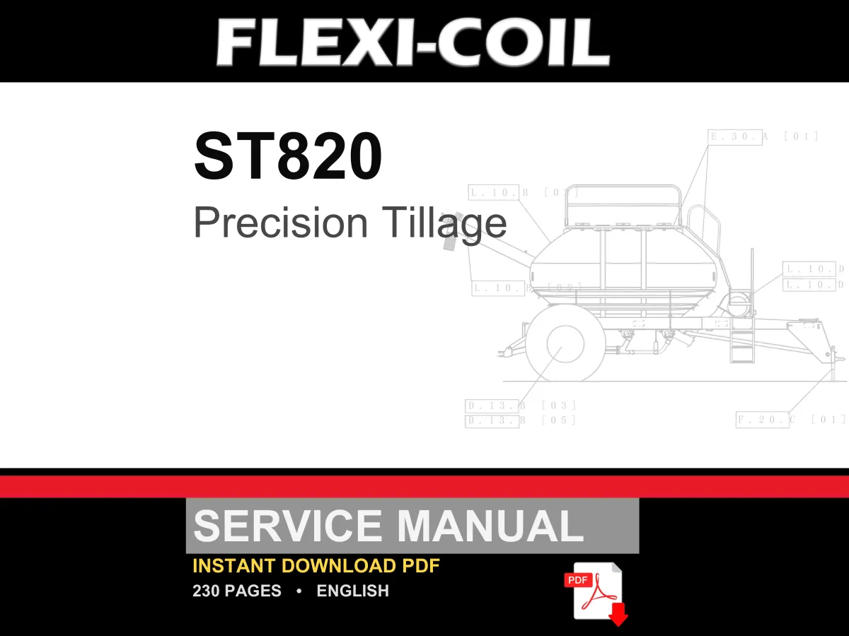 Flexi-Coil ST820 Precision Tillage Service Repair Workshop Manual | Instant PDF Download