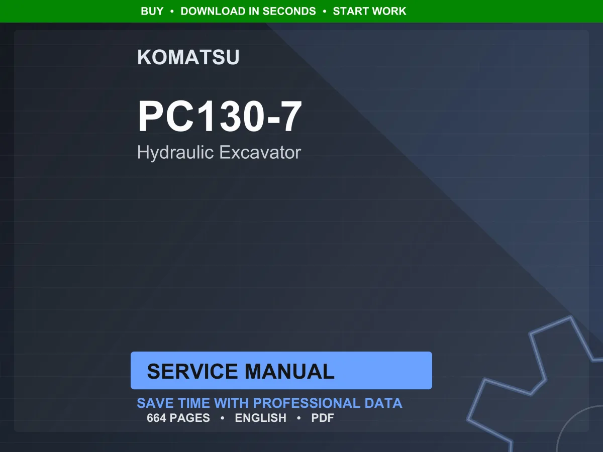 Komatsu PC130-7 Hydraulic Excavator Service Manual PDF