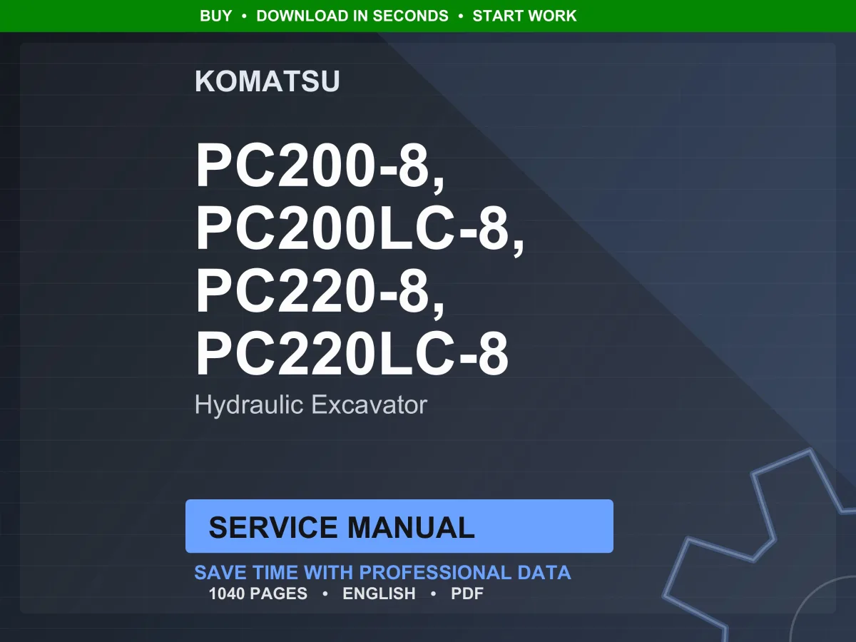 Komatsu GALEO PC200/PC200LC/PC220/PC220LC Hydraulic Excavator Service Manual PDF
