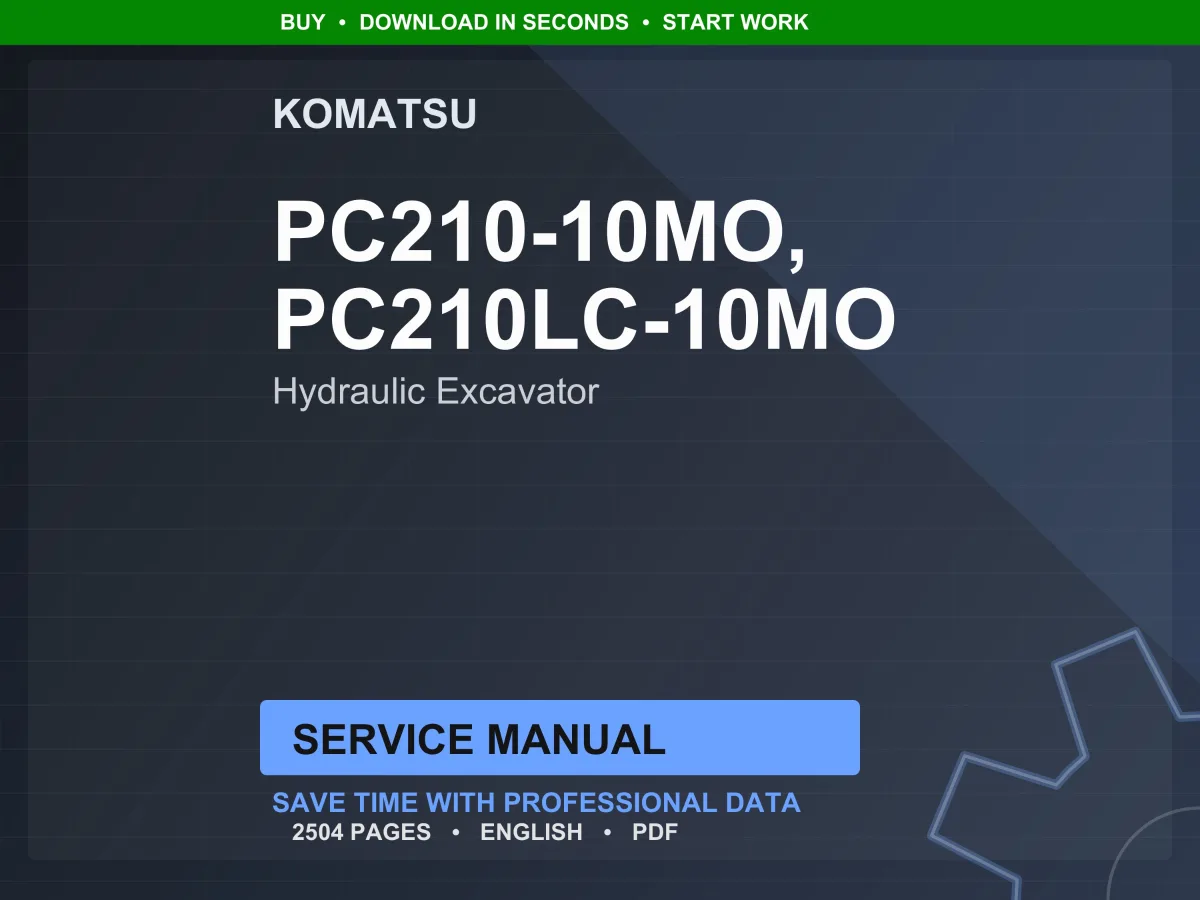 Komatsu PC210-10MO PC210LC-10MO Hydraulic Excavator Service Manual PDF