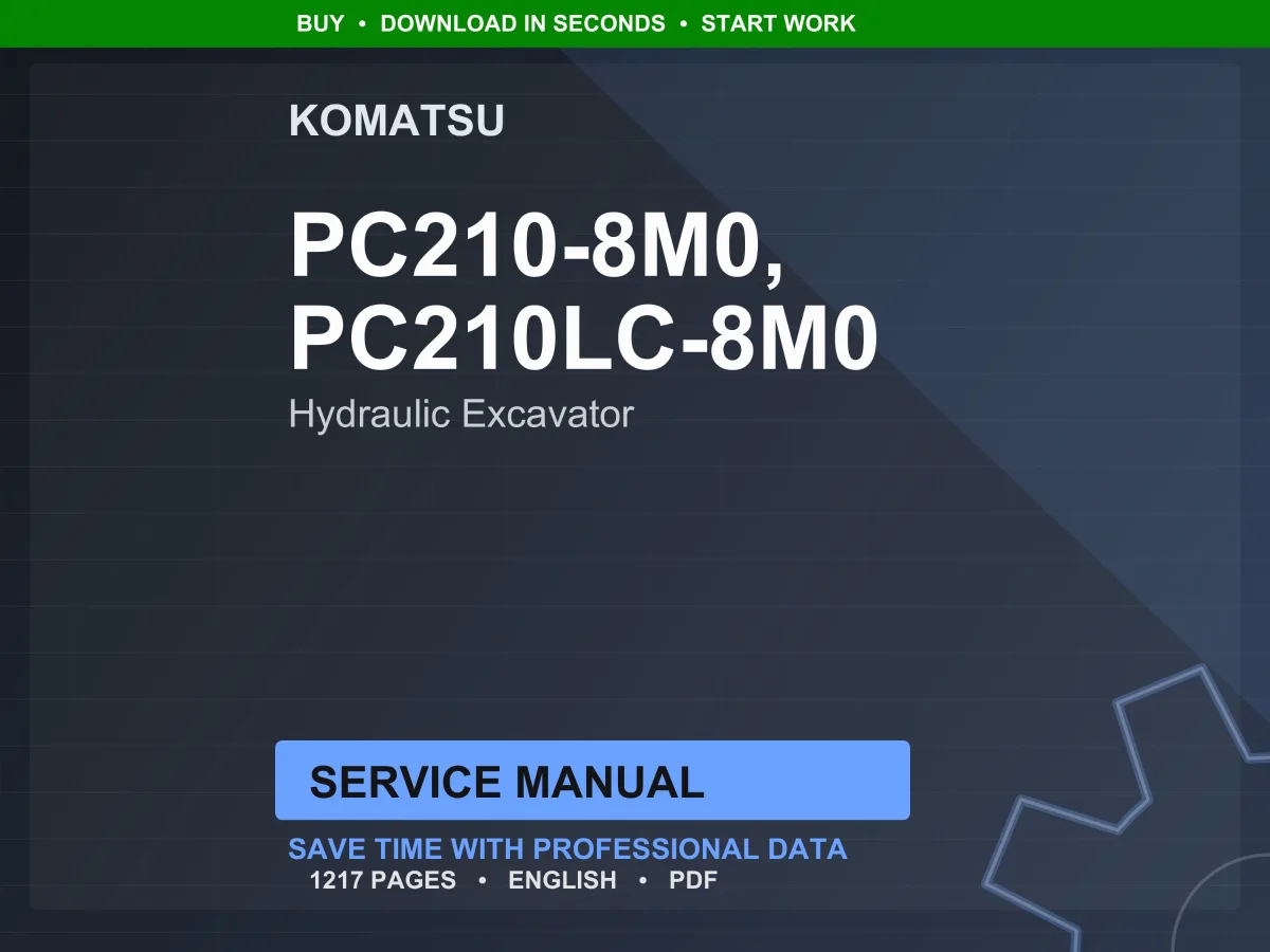 Komatsu PC210-8M0 PC210LC-8M0 Hydraulic Excavator Service Manual PDF