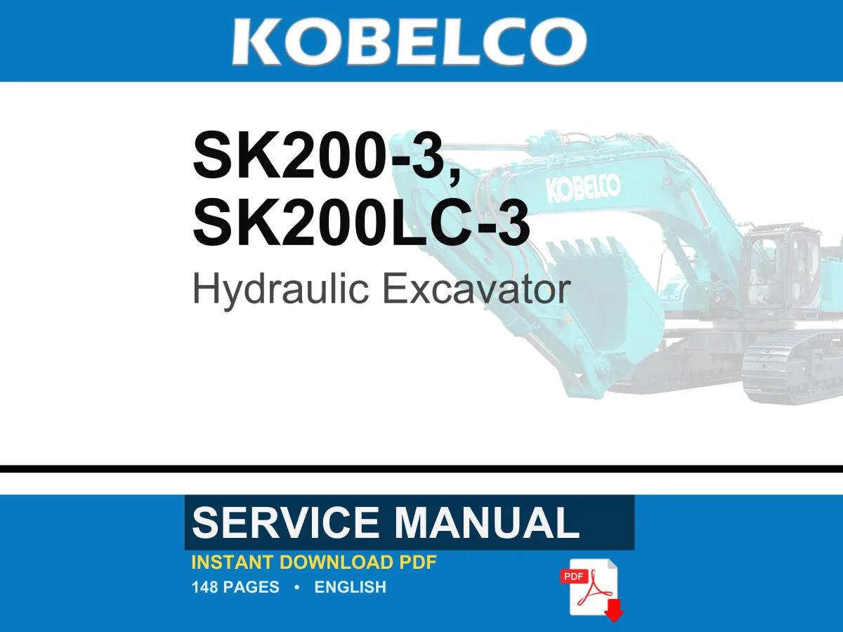 Kobelco Nibbler and Breaker for SK200-3, SK200LC-3 Hydraulic Excavator Service Repair Workshop Manual | Instant PDF Download cover
