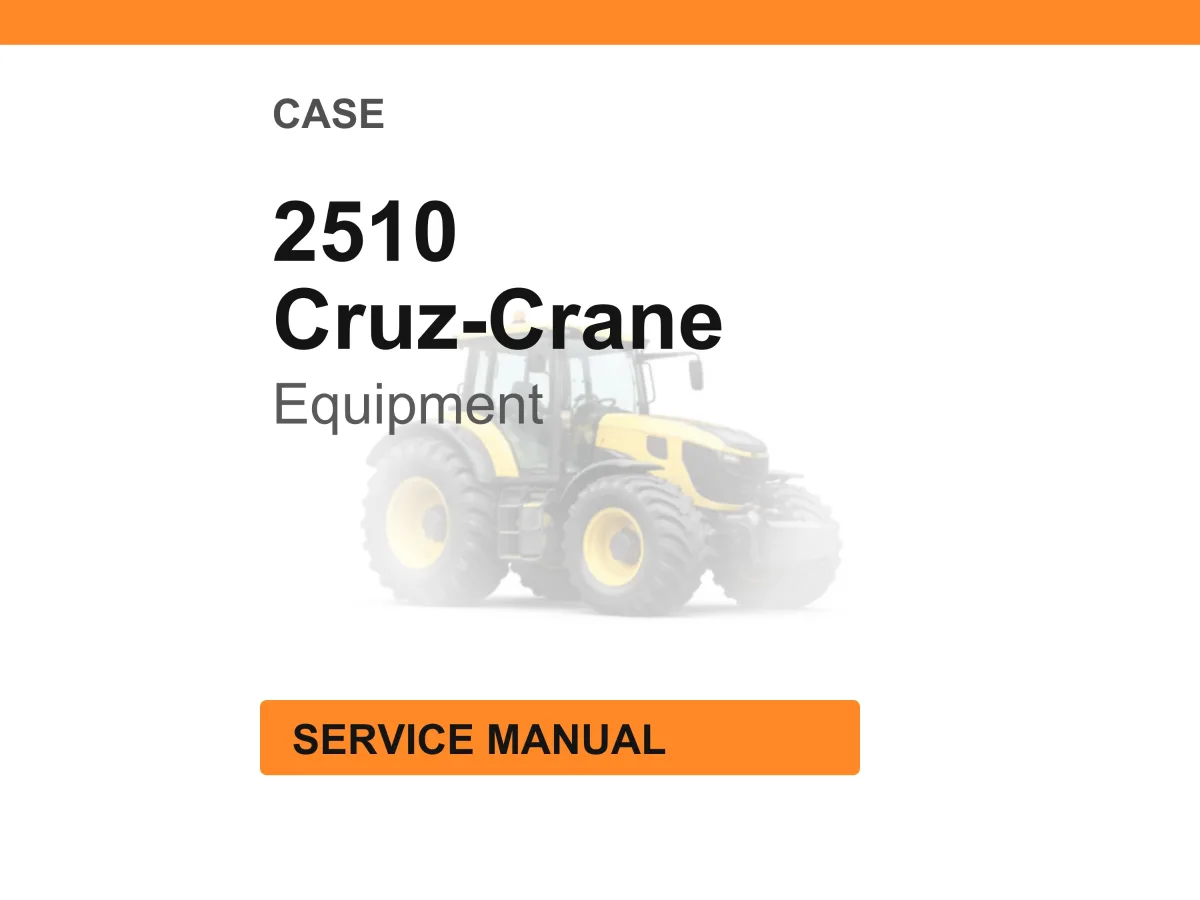 Case 2510 Cruz-Crane Carrier Mounted Equipment Service Manual PDF cover