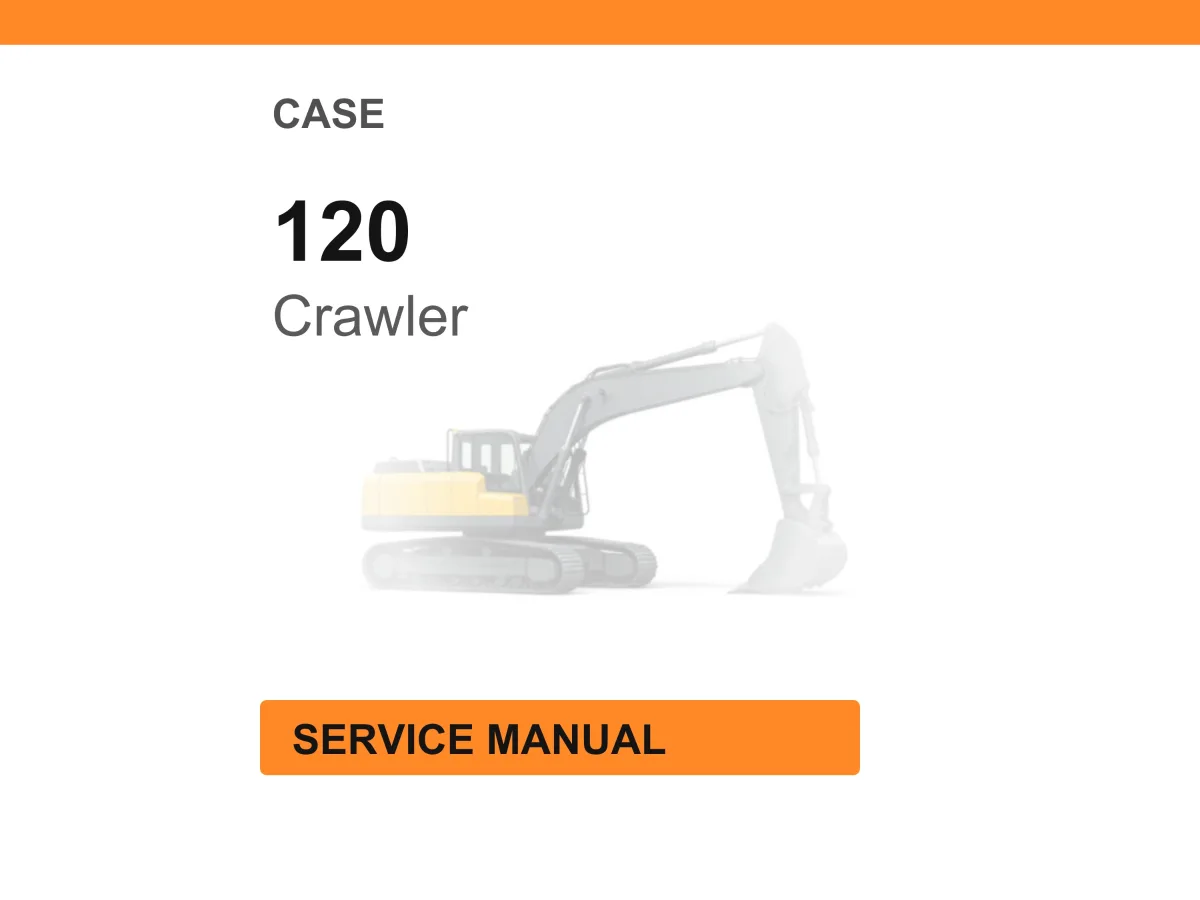 Case 120 Crawler Service Manual PDF Download cover