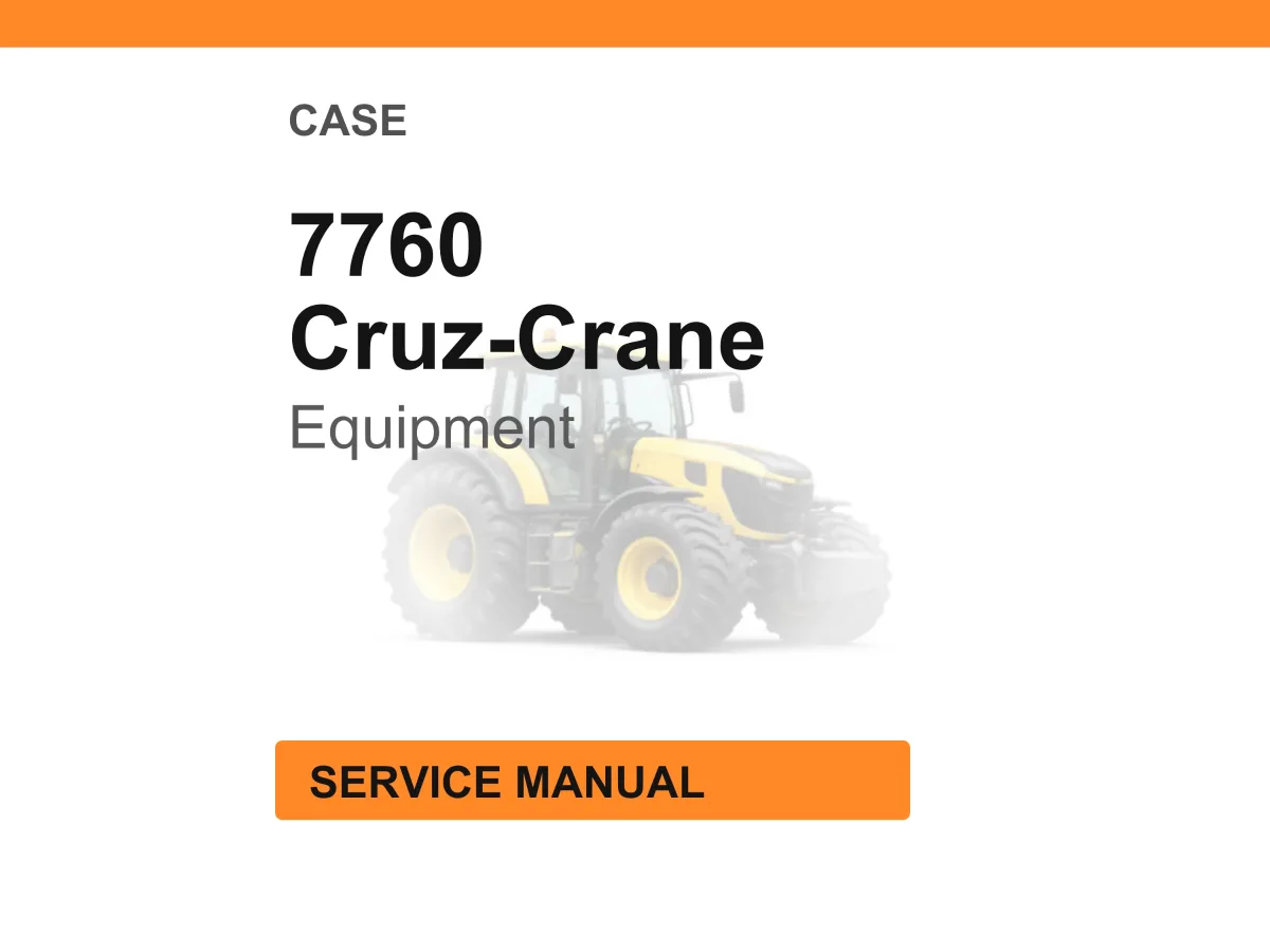 Case 7760 Cruz-Crane Carrier Mounted Equipment Service Manual PDF cover