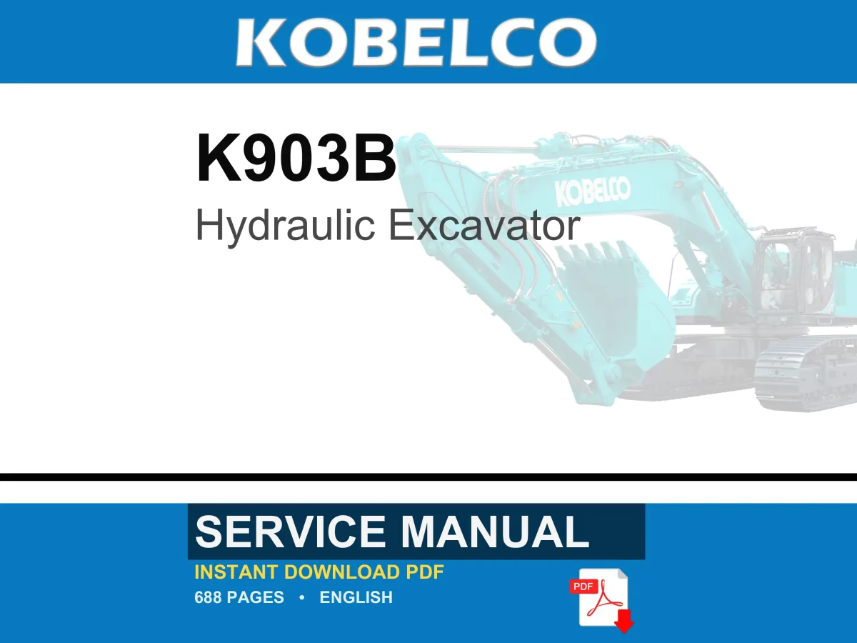Kobelco K903B Hydraulic Excavator Service Repair Workshop Manual | Instant PDF Download cover