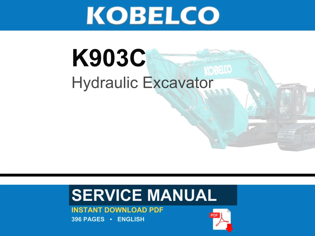 Kobelco K903C Hydraulic Excavator Service Repair Workshop Manual | Instant PDF Download