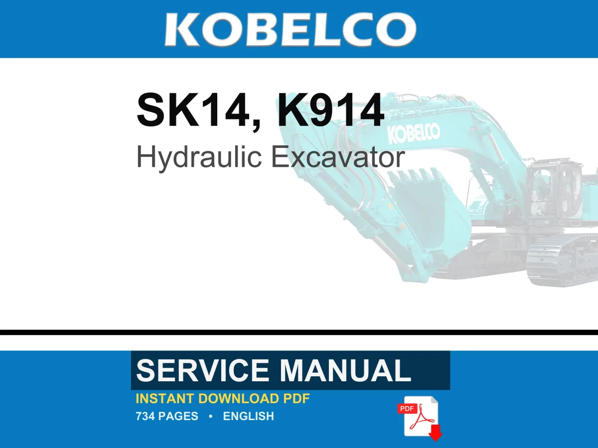 Kobelco SK14, K914 Hydraulic Excavator Service Repair Workshop Manual | Instant PDF Download
