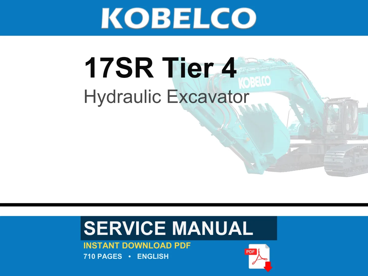 Kobelco 17SR Tier 4 Hydraulic Excavator Service Repair Workshop Manual | Instant PDF Download cover