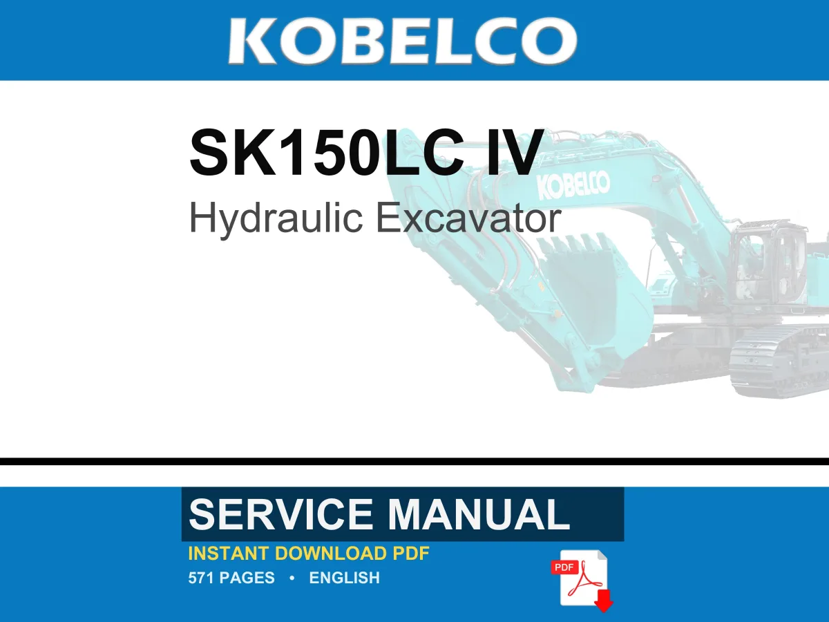 Kobelco SK150LC IV Hydraulic Excavator Service Repair Workshop Manual | Instant PDF Download cover