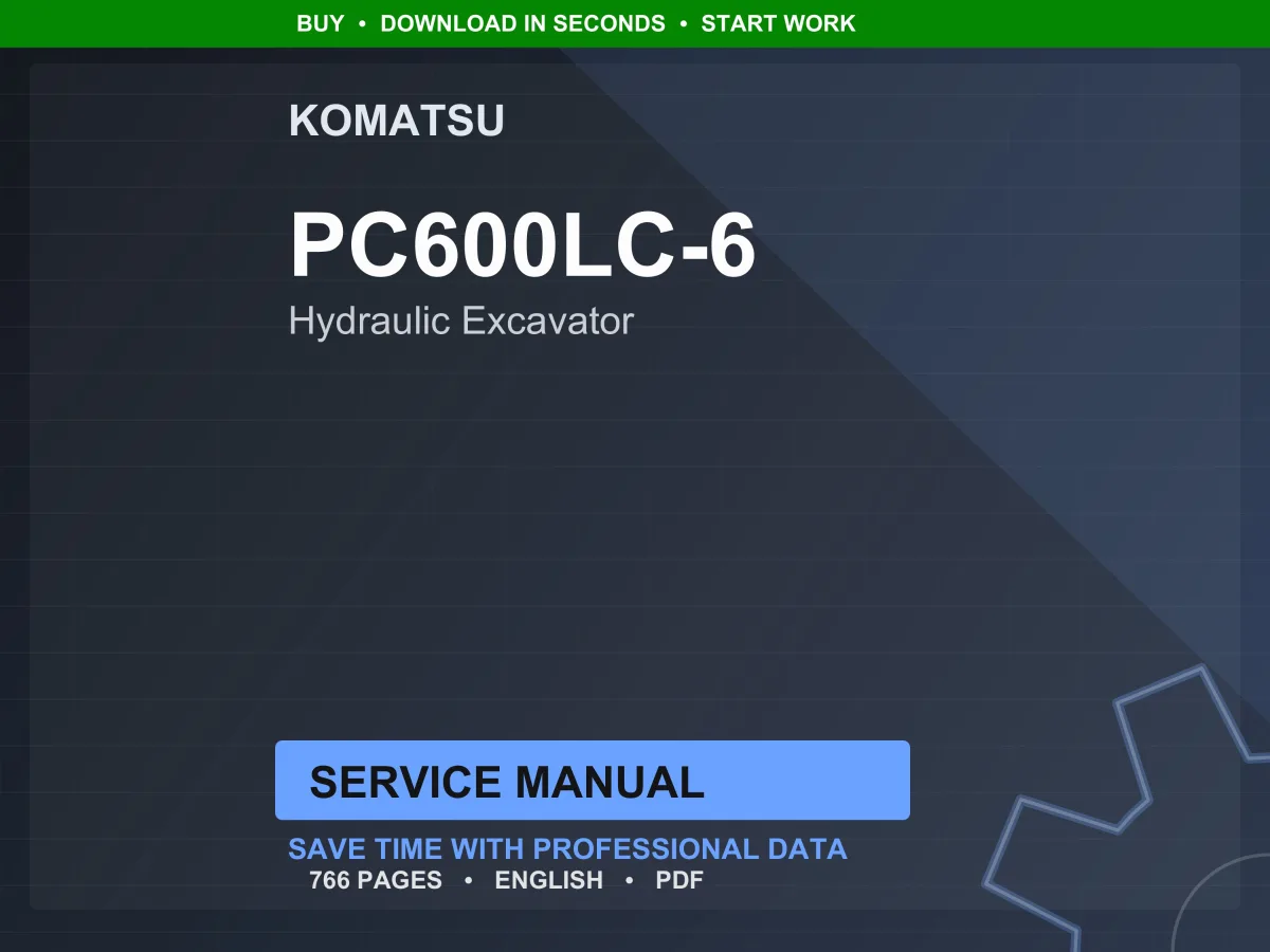 Komatsu PC600LC-6 Hydraulic Excavator Service Manual PDF