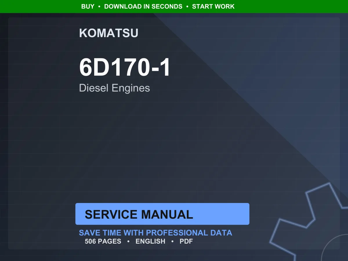 Komatsu 6D170-1 Series Diesel Engines Service Manual