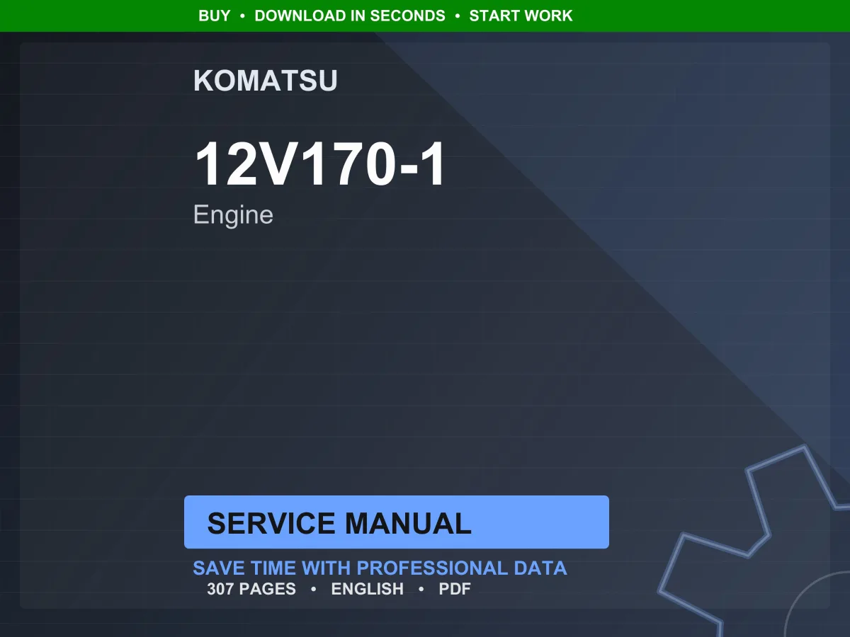 Komatsu 12V170-1 Series Engine Shop Manual Service Repair PDF