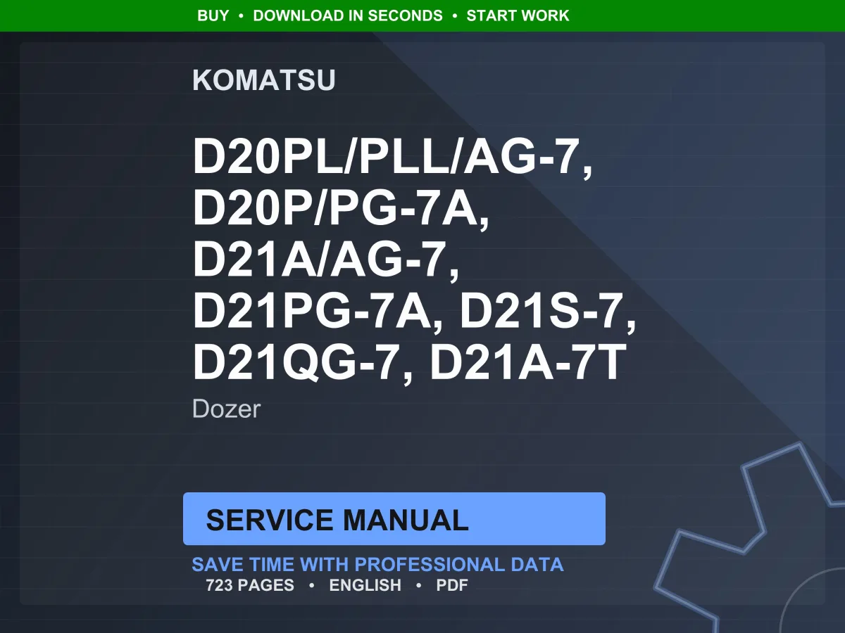 Komatsu D20 D21 Dozer Engine 4D95S-1 4D94E-1A Service Manual Repair Workshop PDF