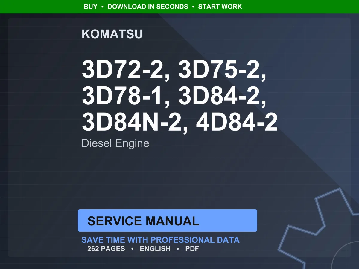 Komatsu 72-2, 75-2, 78-1, 84-2 Diesel Engine Service Manual