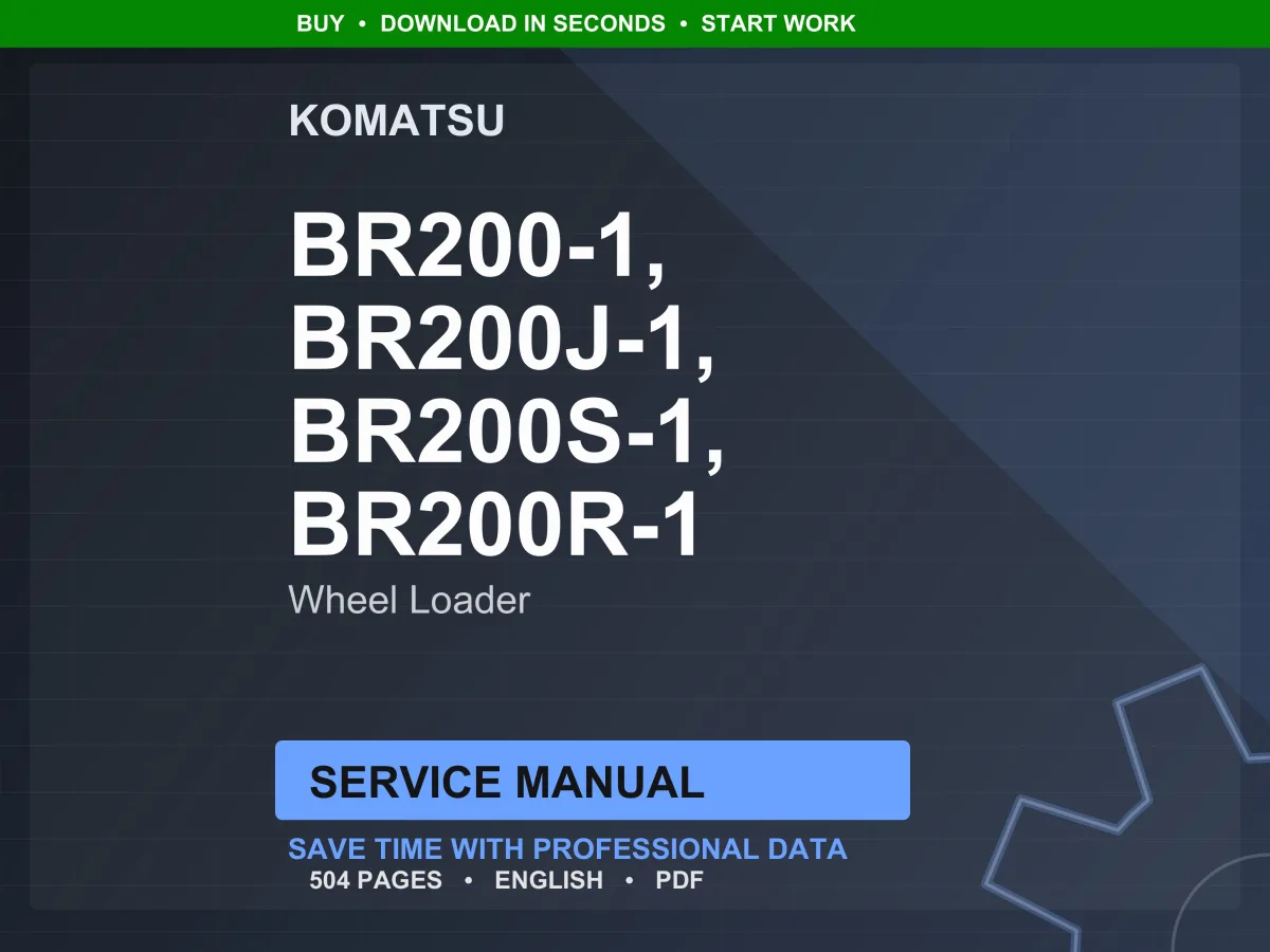 Komatsu BR200-1 Series Wheel Loader S6D95L-1 Engine Service Manual PDF