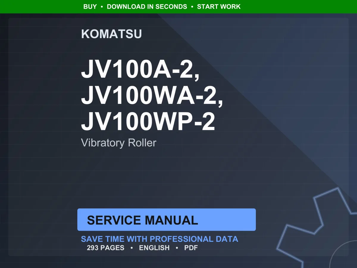 Komatsu JV100-2 Vibratory Roller Service Manual PDF