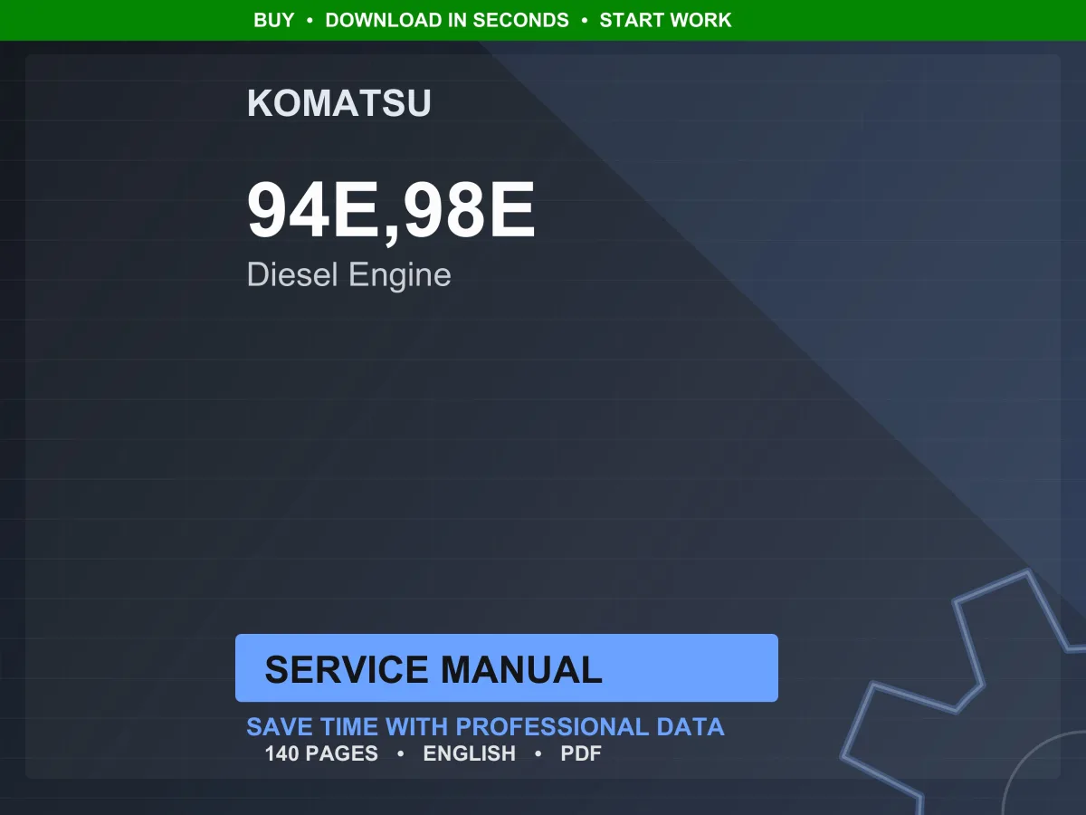 Komatsu 94E 98E Diesel Engine Service Manual
