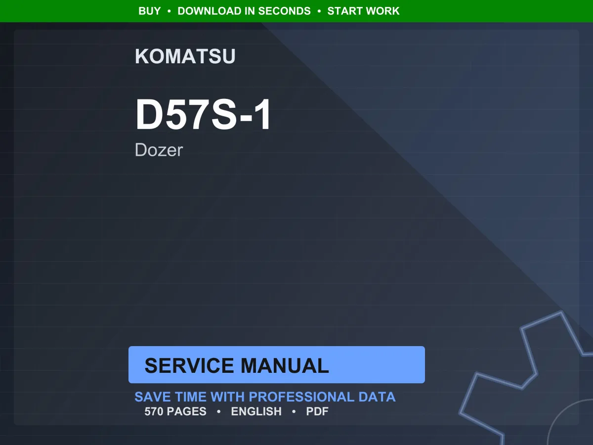 Komatsu D57S-1 Dozer Service Manual Repair Workshop PDF Download