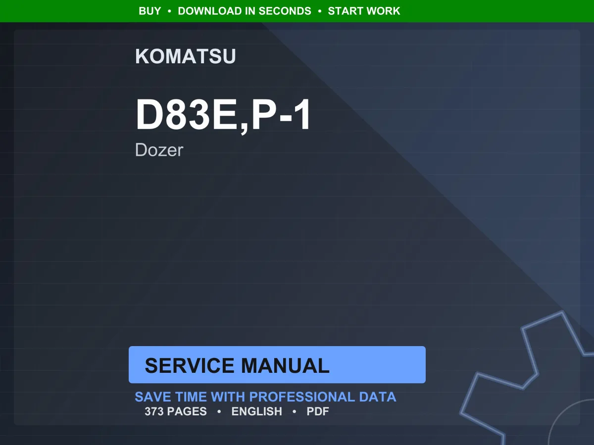 Komatsu D83E P-1 Dozer Service Manual Repair Workshop PDF Download