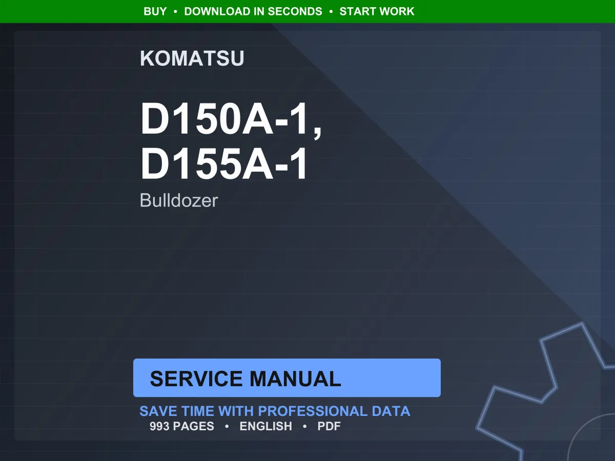 Komatsu D150A-1 D155A-1 Bulldozer Service Manual Repair Workshop PDF