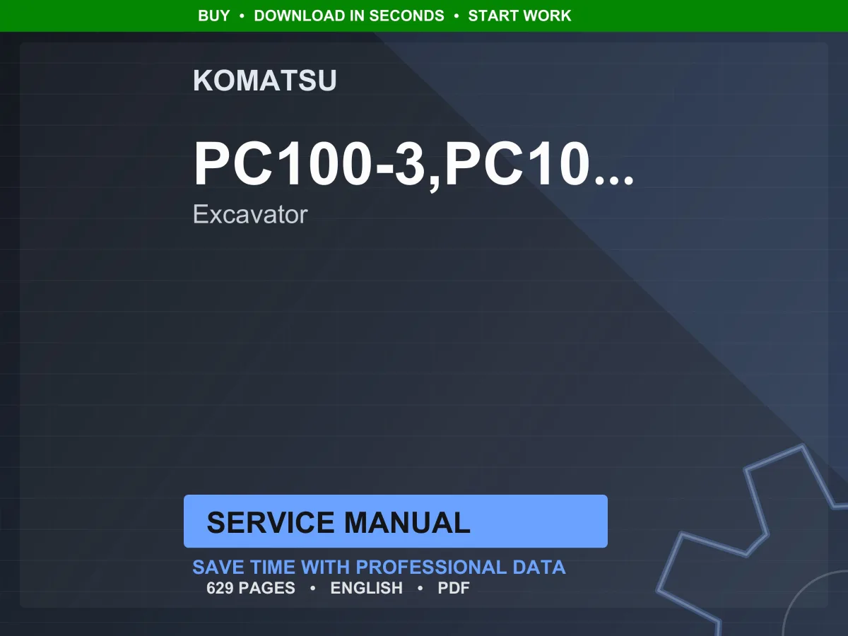 Komatsu PC100,100L,120,150HD,NHD Excavator Service Manual Repair Workshop PDF
