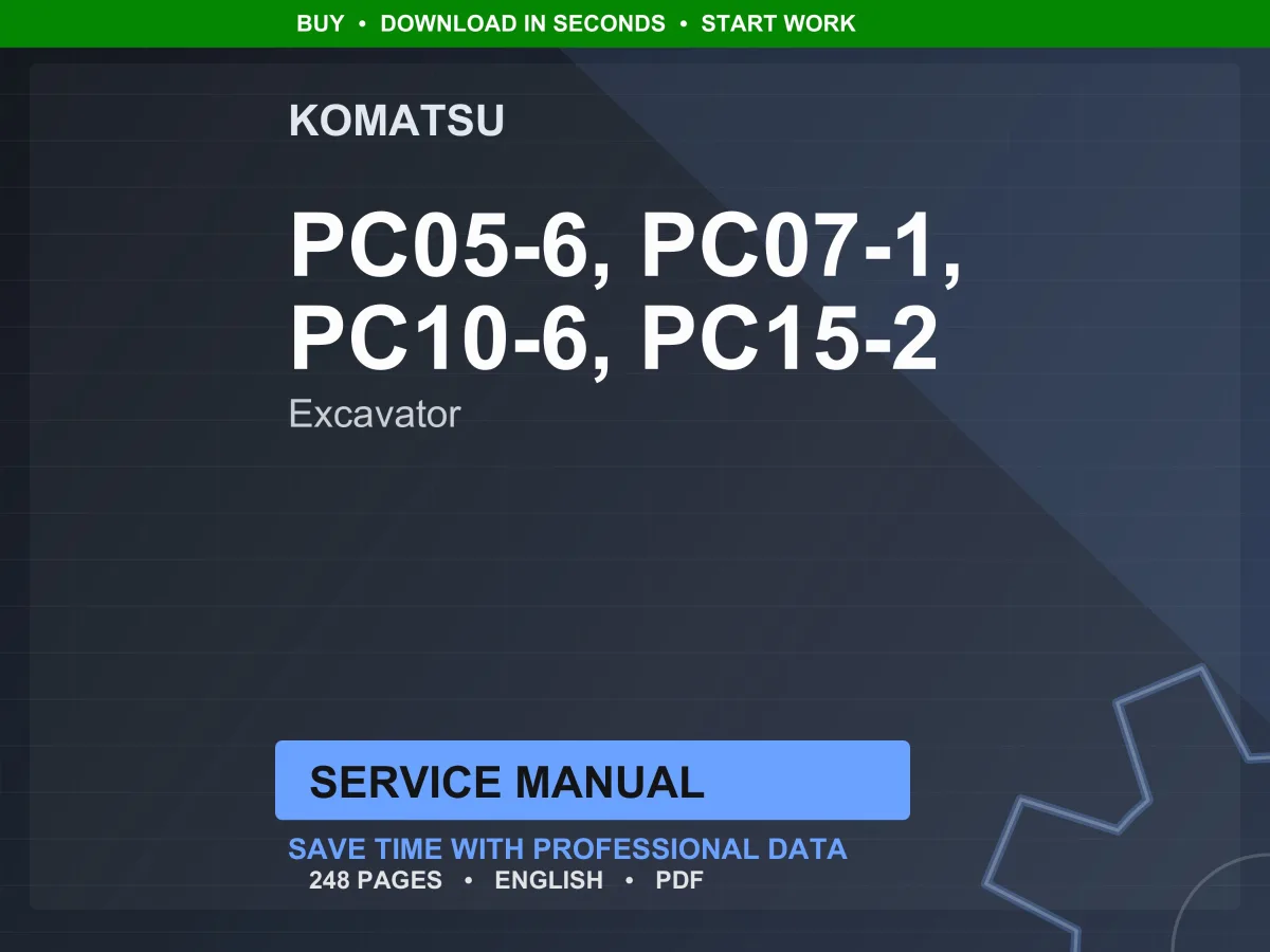 Komatsu PC05-6, PC07-1, PC10-6, PC15-2 Excavator Service Manual