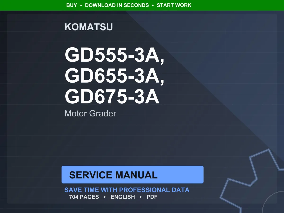 Komatsu GD555-3A GD655-3A GD675-3A Motor Grader Service Manual PDF