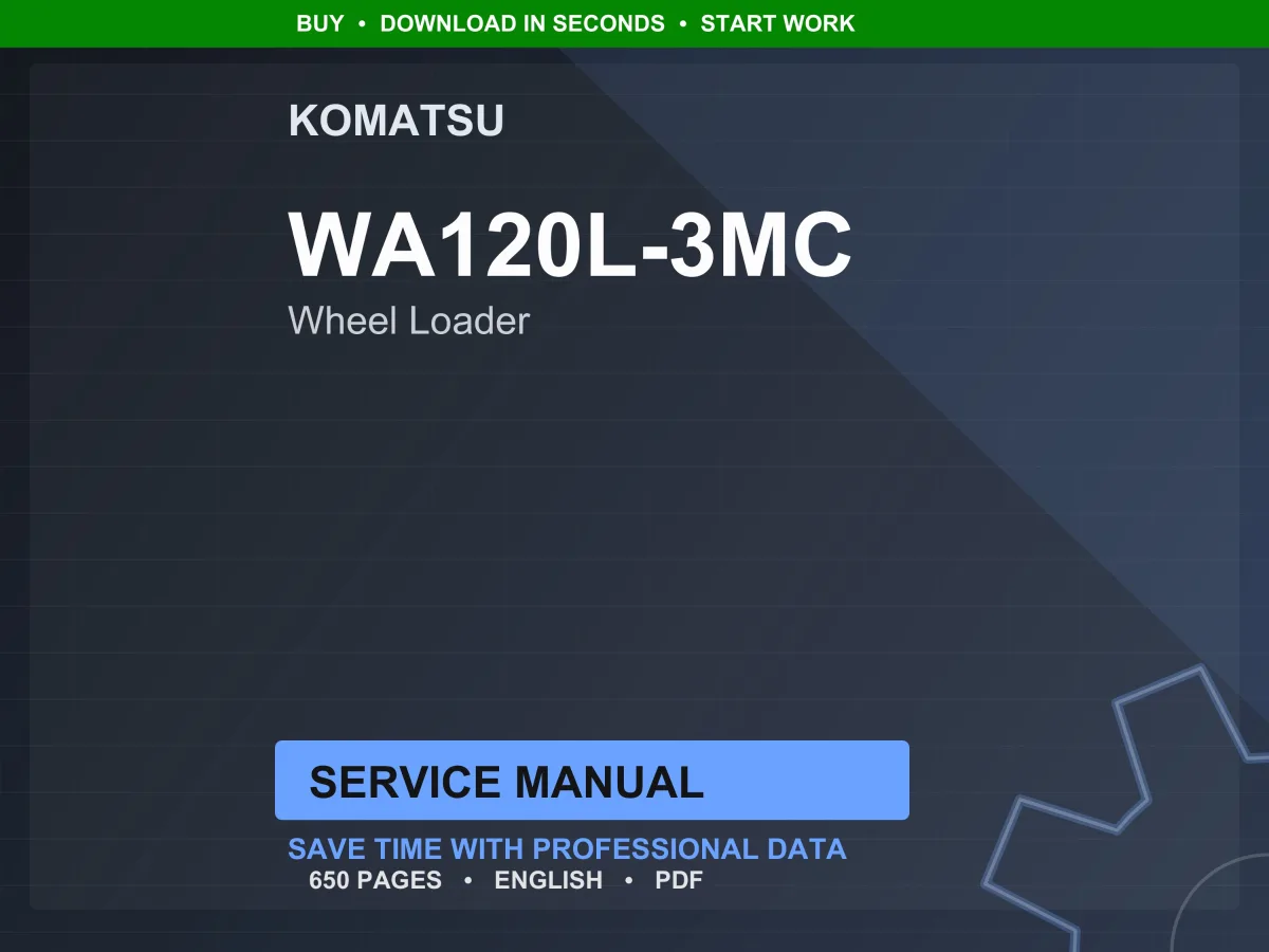 Komatsu WA120L-3MC Wheel Loader Service Manual Repair Workshop PDF