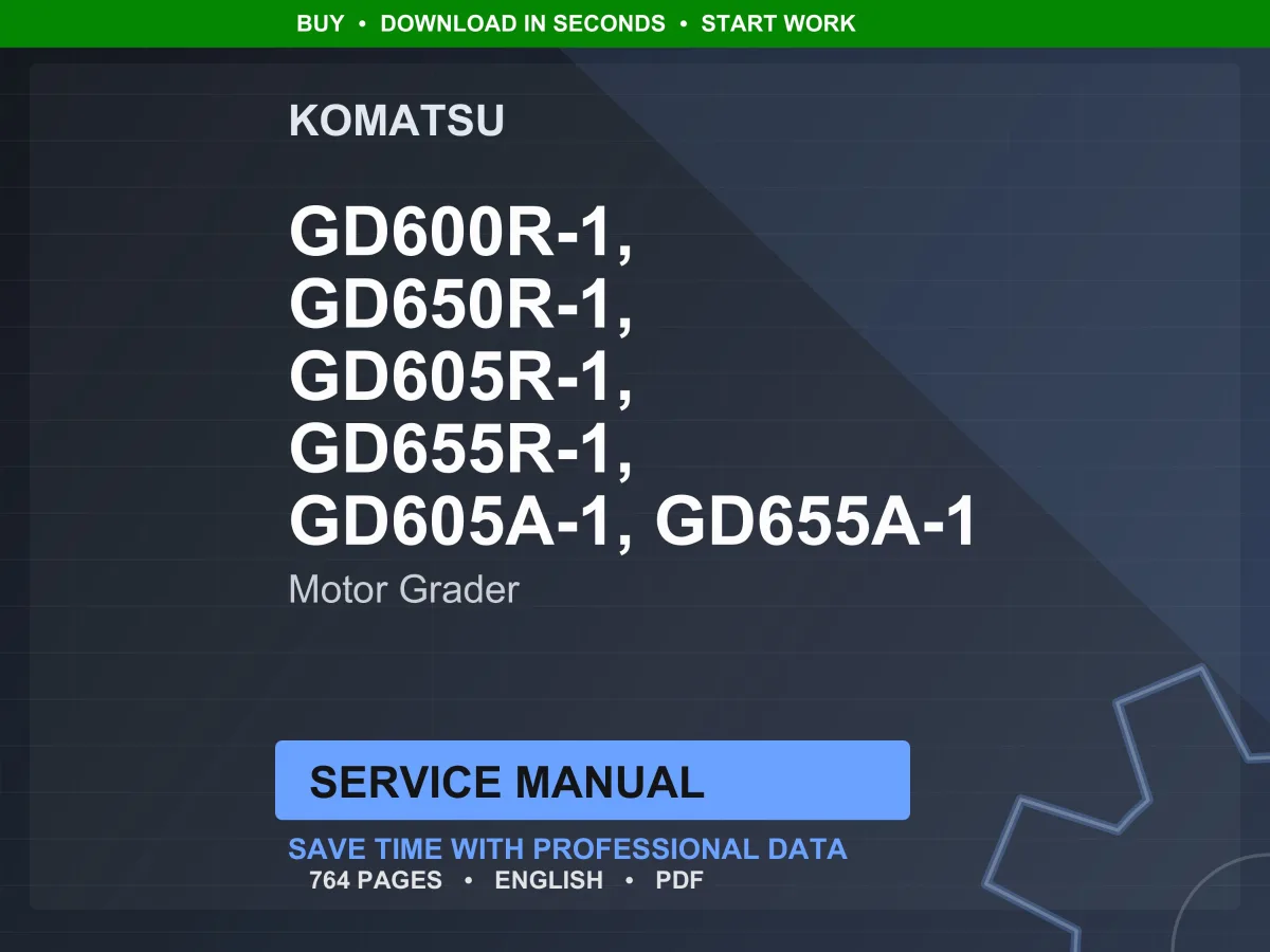 Komatsu GD600-1 Series Motor Grader Service Manual PDF