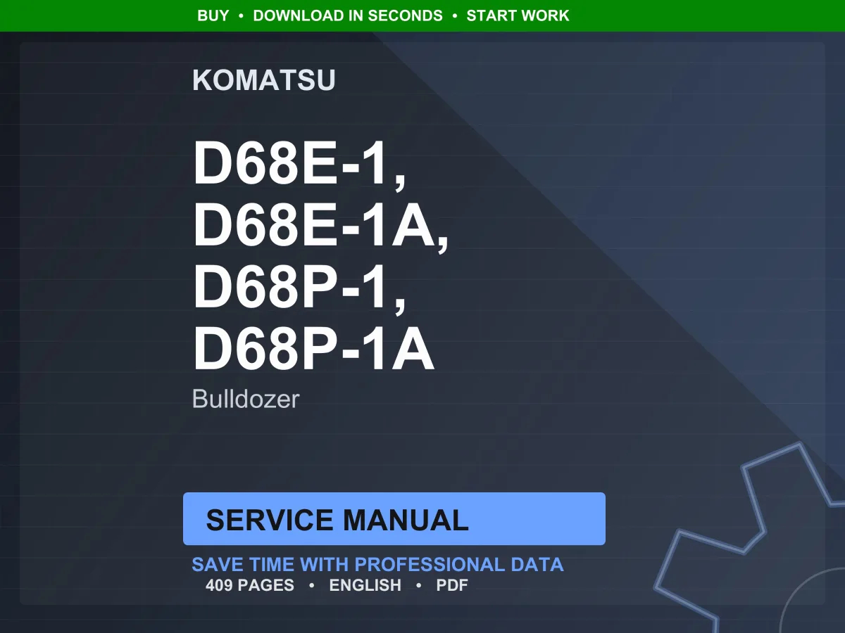 Komatsu D68E-1 D68P-1 Bulldozer Service Manual PDF