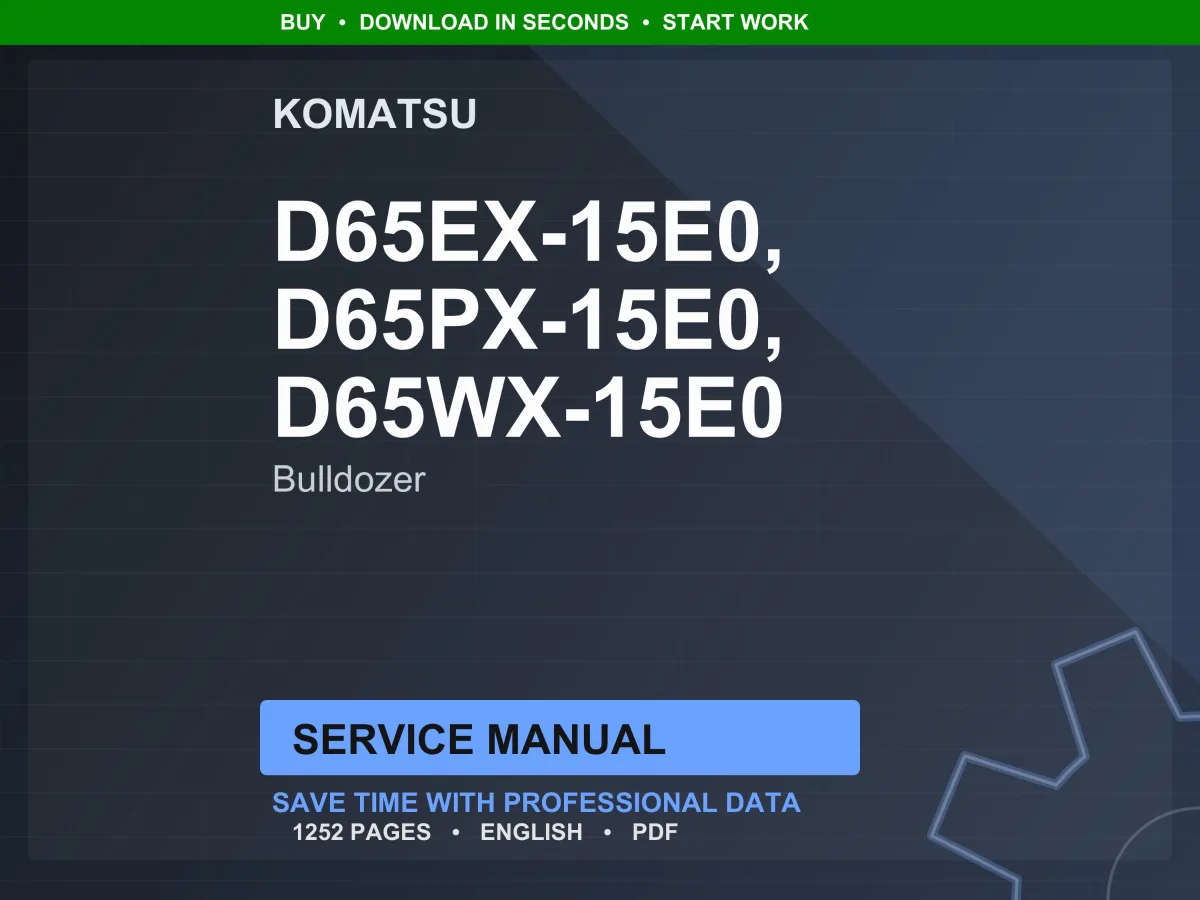 Komatsu D65EX D65PX D65WX Bulldozer Service Manual PDF