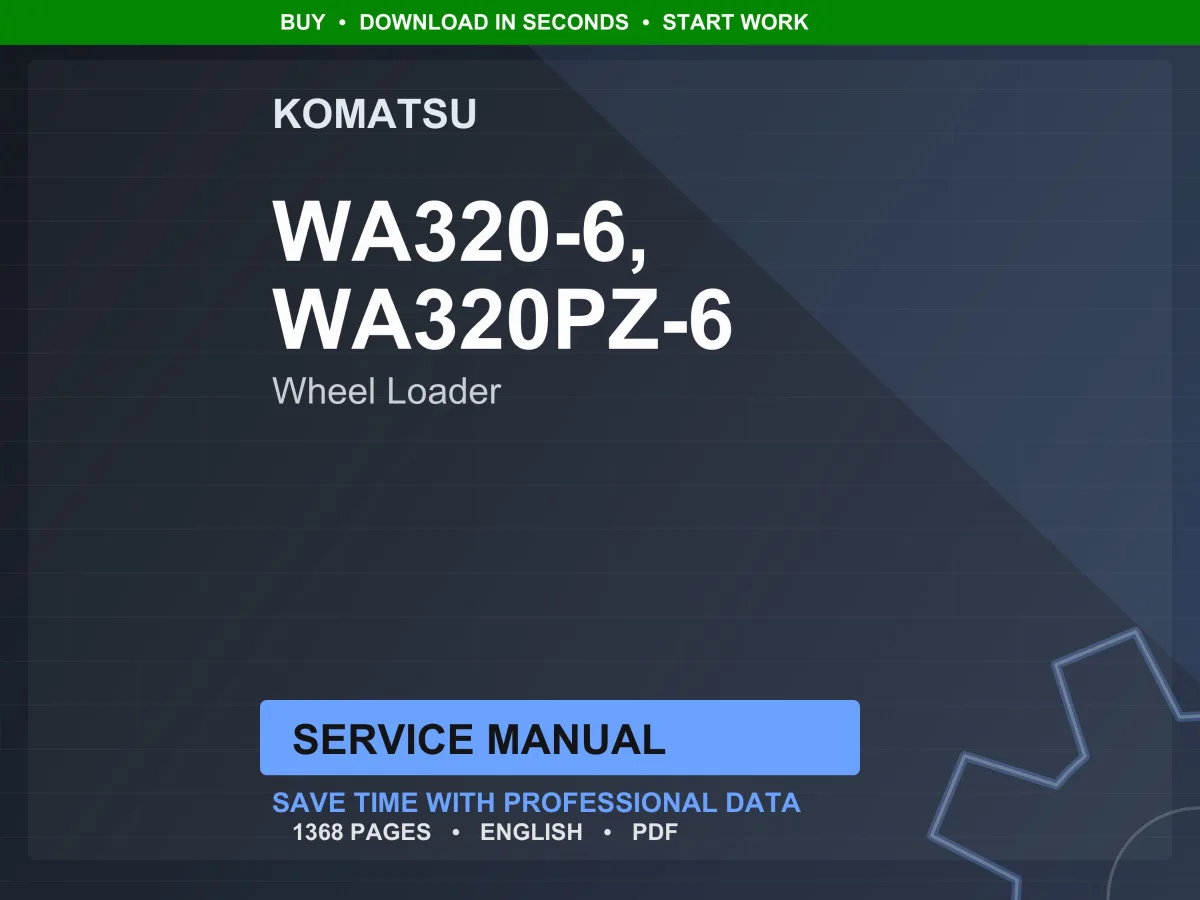 Komatsu WA320 WA320PZ Wheel Loader Service Manual PDF