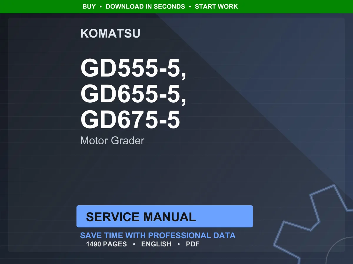 Komatsu GD555-5 GD655-5 GD675-5 Motor Grader Service Manual PDF