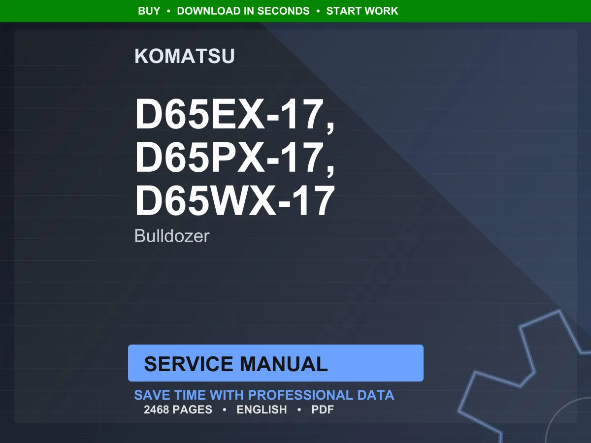 Komatsu D65EX D65PX D65WX Bulldozer Service Manual PDF