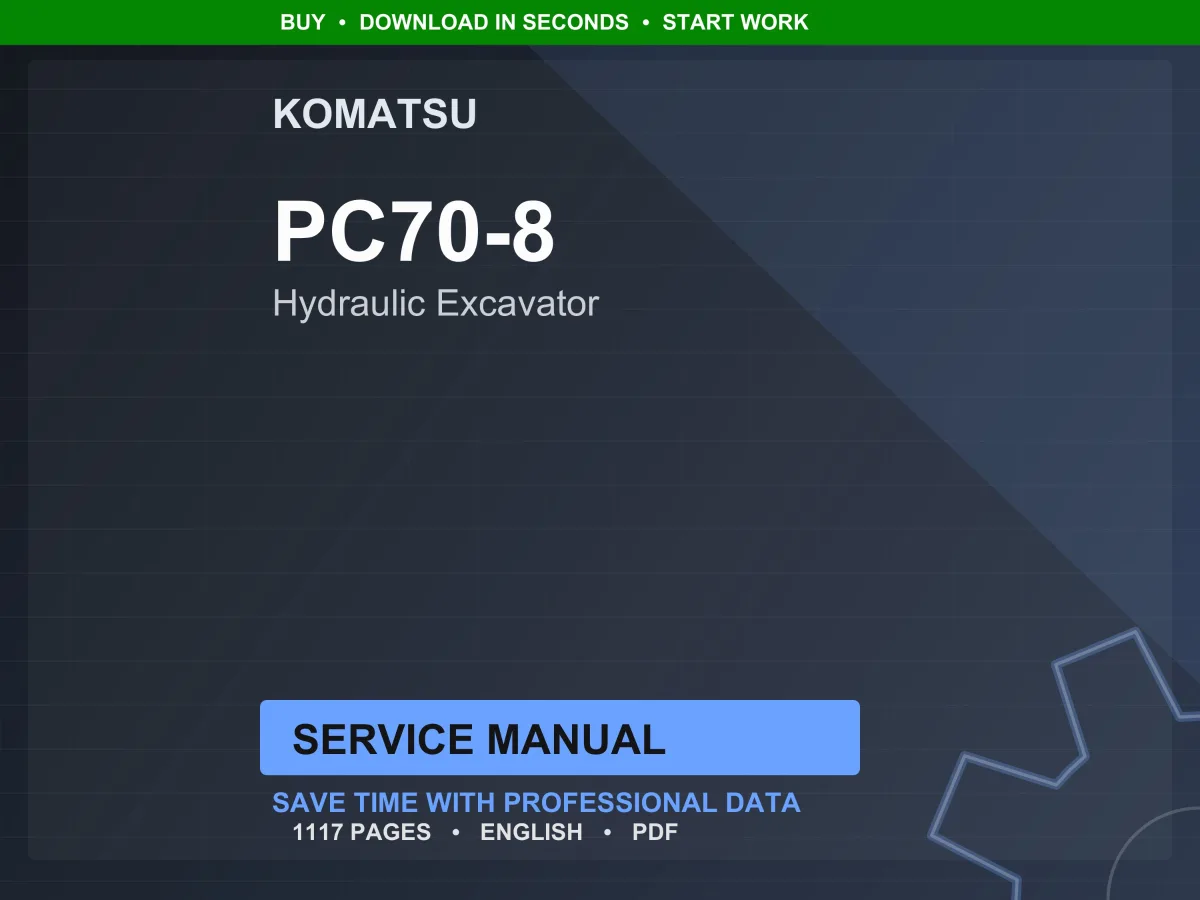 Komatsu PC70-8 Hydraulic Excavator Service Manual PDF