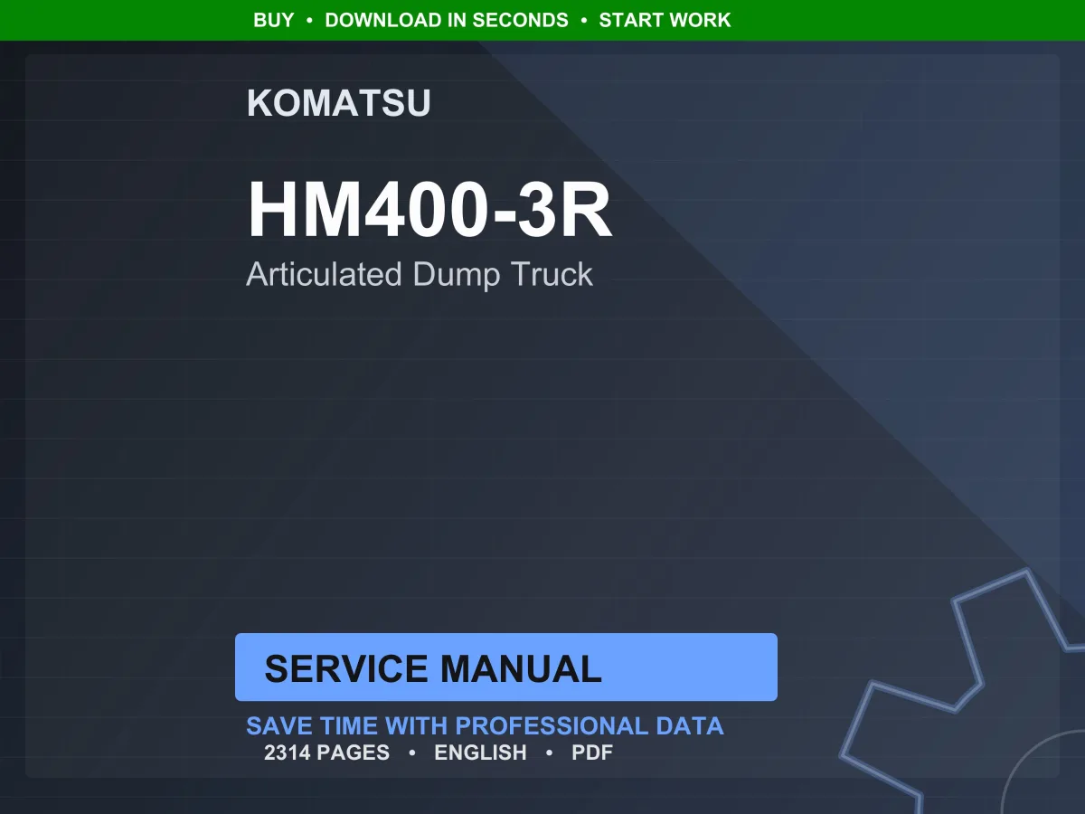 Komatsu HM400-3R Articulated Dump Truck Service Manual PDF