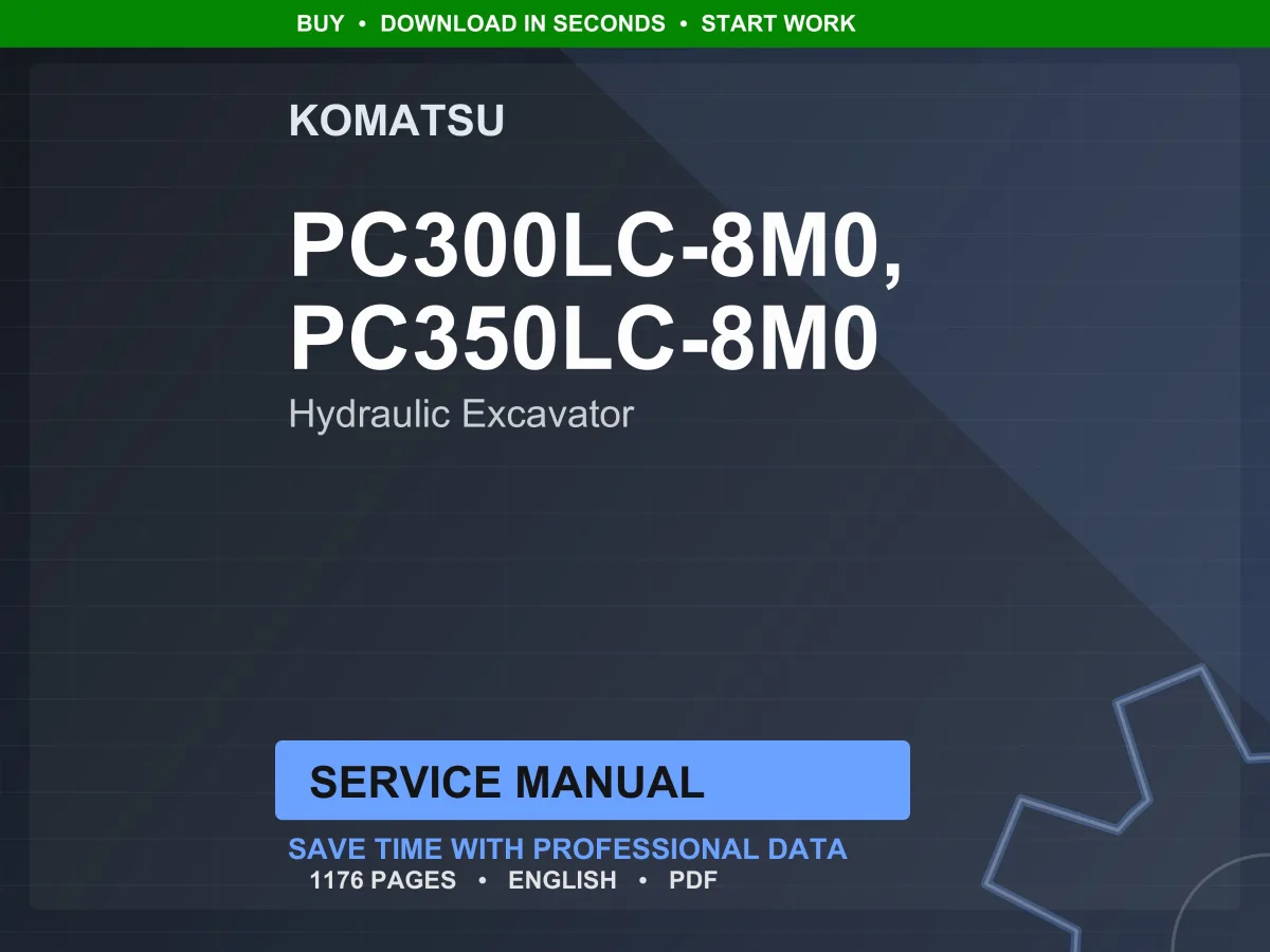 Komatsu PC300LC-8M0 PC350LC-8M0 Hydraulic Excavator Service Manual PDF