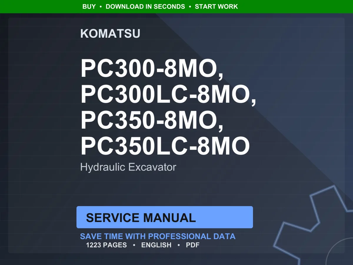 Komatsu PC300 PC350 Hydraulic Excavator Service Manual PDF