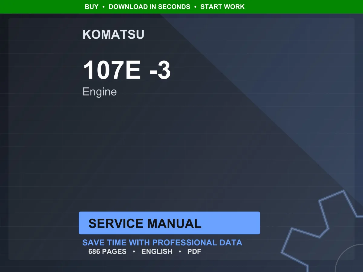 Komatsu 107E -3 Series Engine Shop Manual Service Repair PDF