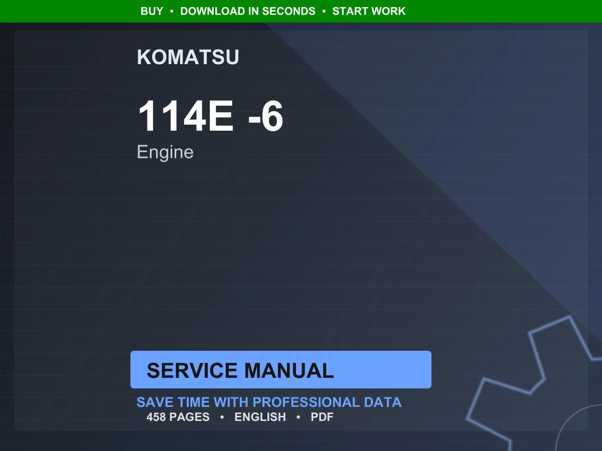 Komatsu 114E -6 Series Engine Shop Manual Service Repair PDF