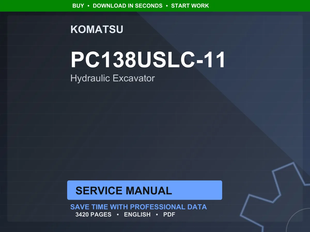 Komatsu PC138USLC-11 Hydraulic Excavator Service Manual PDF cover