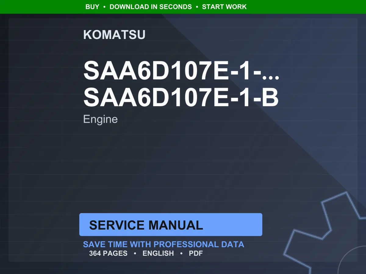 Komatsu SAA6D107E-1-A SAA6D107E-1-B Engine Service Manual PDF cover