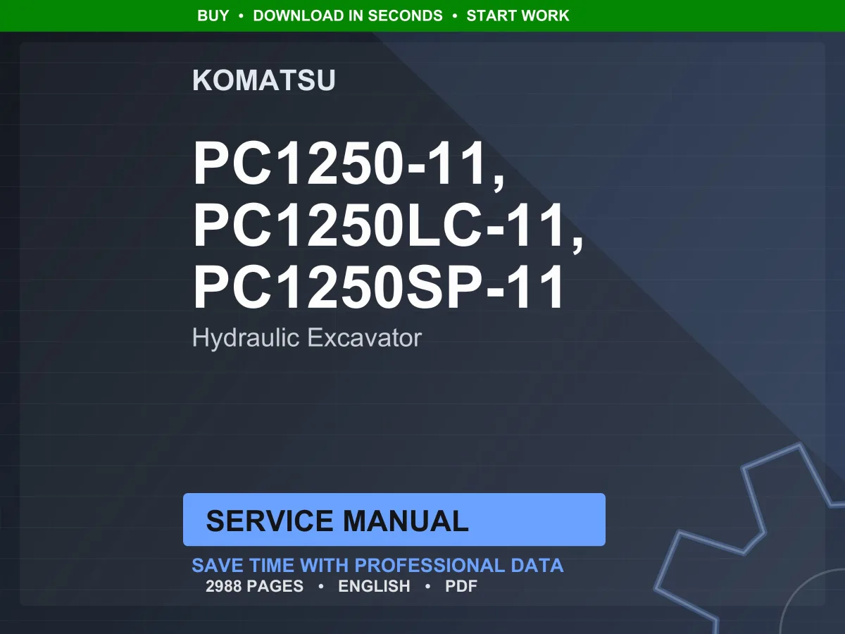 Komatsu PC1250 PC1250LC PC1250SP Hydraulic Excavator Service Manual PDF cover