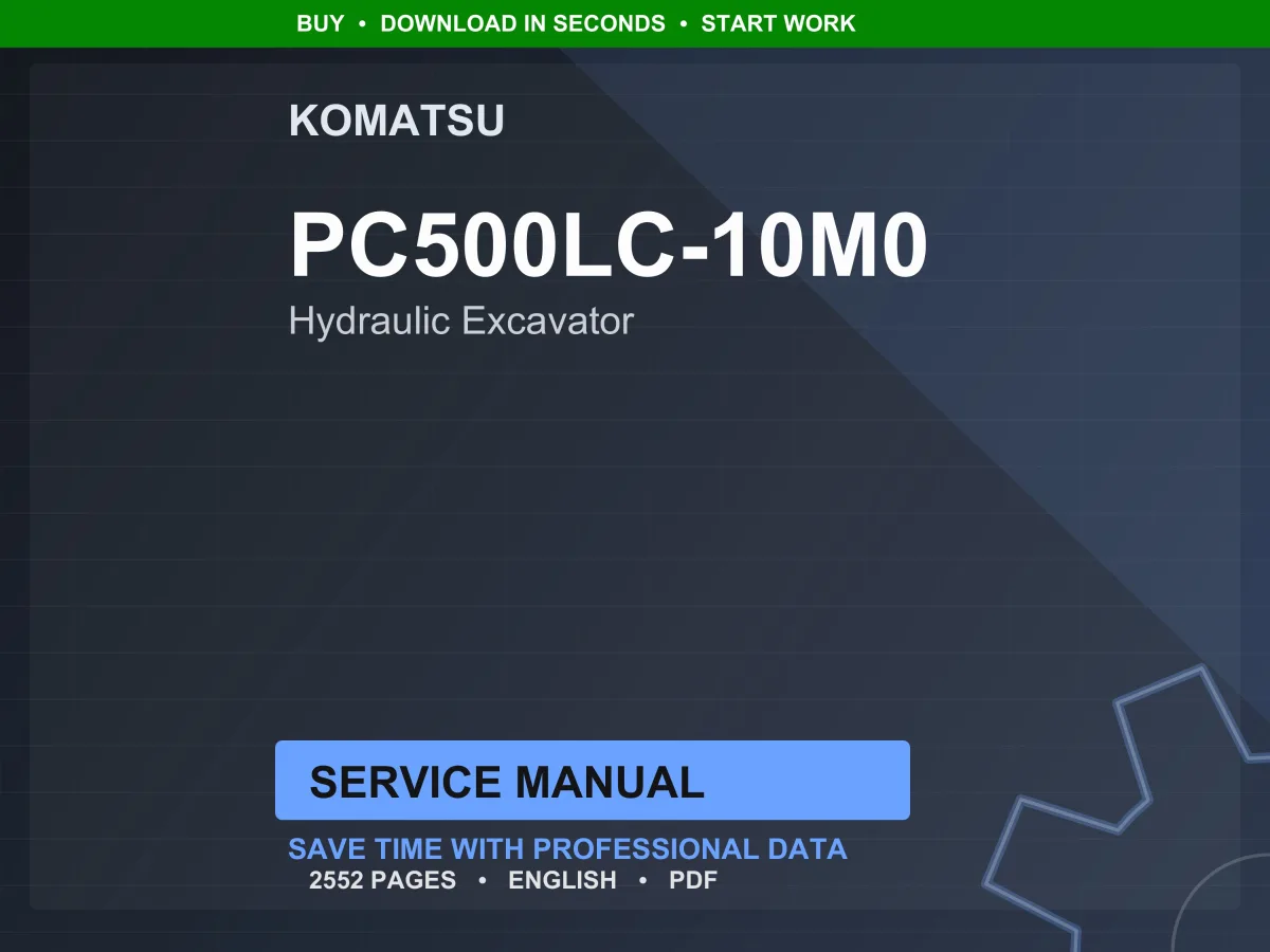 Komatsu PC500LC-10M0 Hydraulic Excavator Service Manual PDF cover