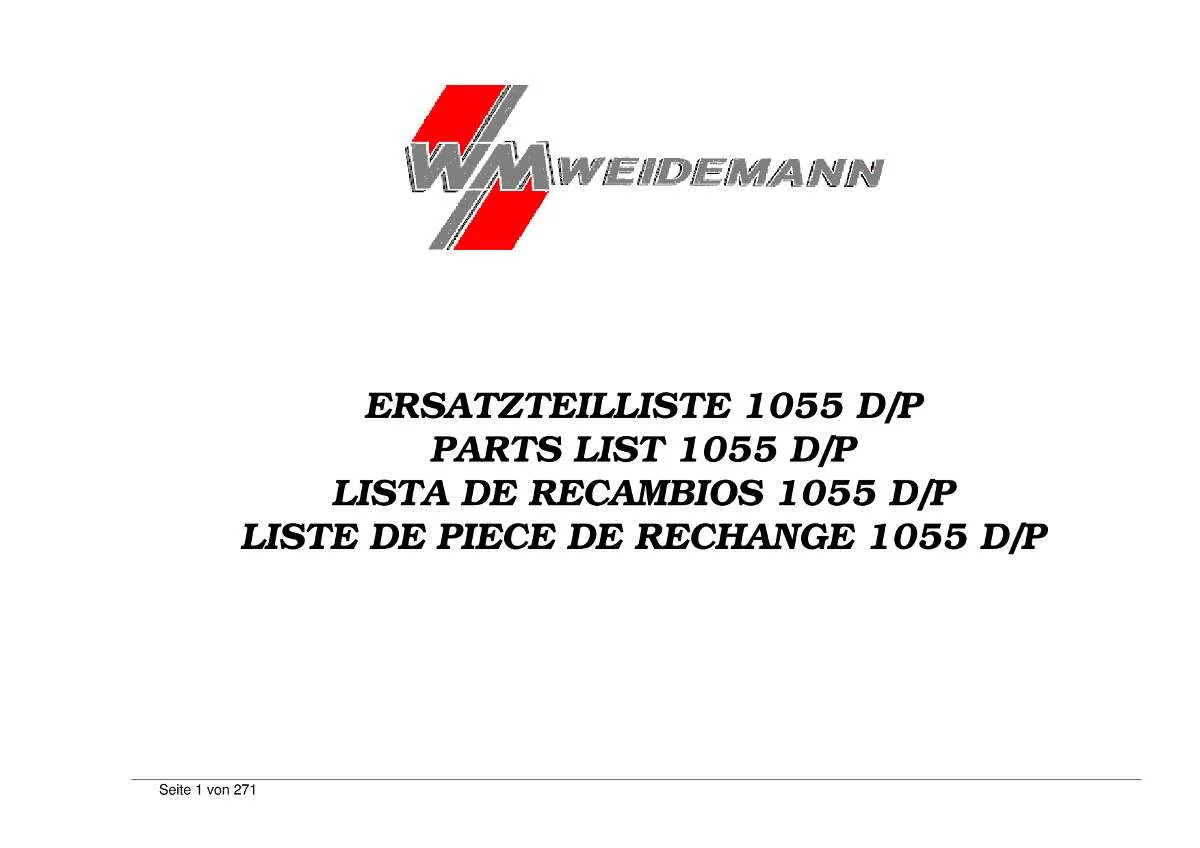 Weidemann HOFTRAC 1055 D/P Parts List | Instant PDF Download