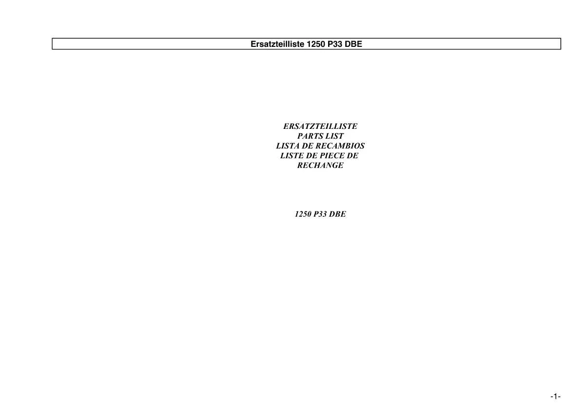 Weidemann Wheel Loader 1250 P33 DBE Parts List | Instant PDF Download