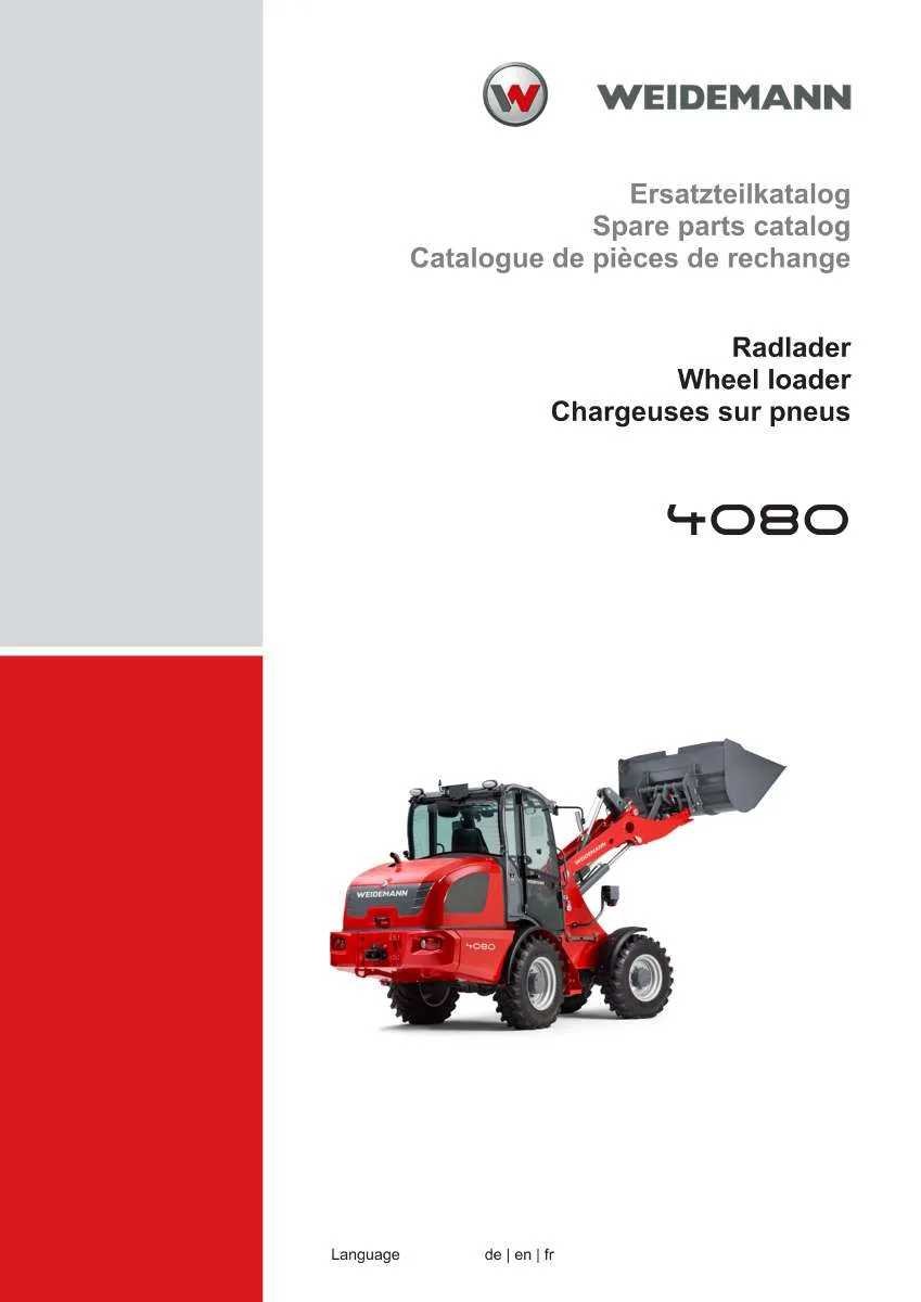 Weidemann Wheel Loader 4080 Parts List | Instant PDF Download