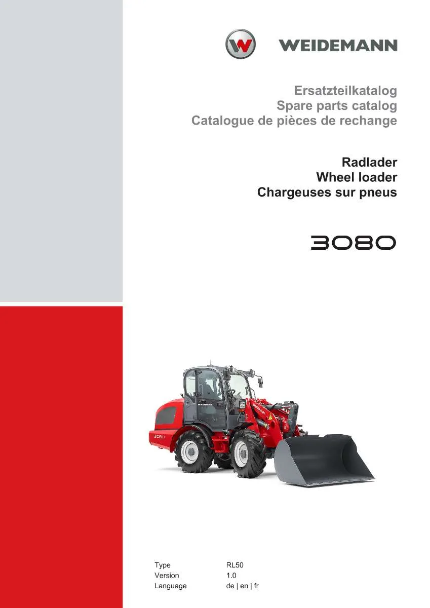 Weidemann Wheel Loader 3080 Parts List | Instant PDF Download