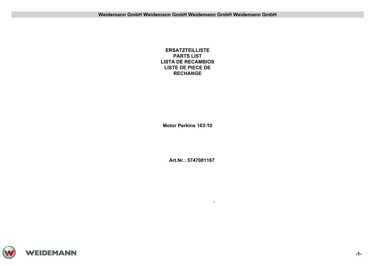 Perkins Engine 103-10 Parts List | Instant PDF Download